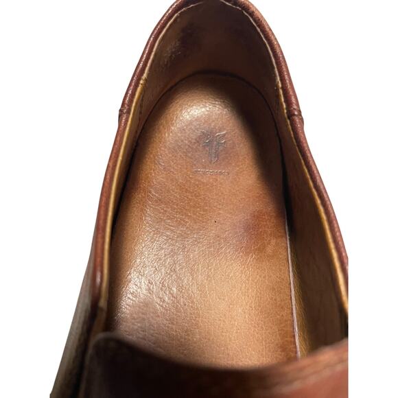 Frye Dylan Womens Size 7M Brown Leather Slip On Casual Walking Flat Loafer Shoes - Picture 8 of 10